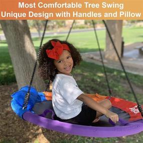 img 2 attached to Ultimate Outdoor Round Tree Swing for Kids: Endless Fun and Adventure!