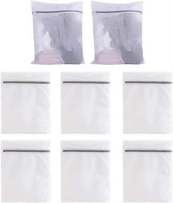 img 4 attached to 👙 Set of 8 Mesh Washing Bags – Lingerie, Socks, Underwear, Blouse Laundry Bags, 16x12 Inch