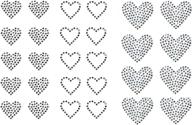 💎 dazzling hearts: clear rhinestone hotfix transfer for sparkling designs logo