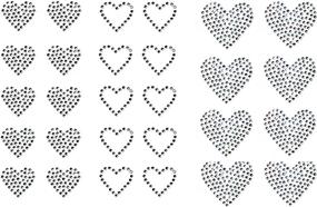 img 2 attached to 💎 Dazzling Hearts: Clear Rhinestone Hotfix Transfer for Sparkling Designs