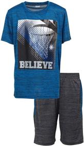 img 3 attached to Boys' Athletic Active Performance Graphic T-Shirt for Enhanced Performance