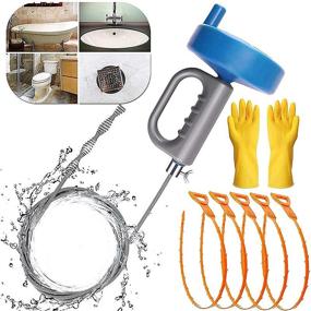 img 4 attached to 🚿 25-Foot Plumbing Snake Drain Auger for Shower, Toilet, Bathtub, Bathroom Sink, and Kitchen - Includes Gloves and Clog Remover Tool