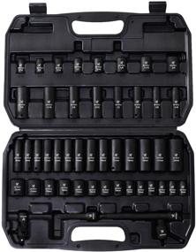 img 4 attached to 48-частый набор головок ARTIPOLY Impact Socket Set - глубокие и мелкие головки с 6-тигранным профилем - диапазон в дюймах и метрический от 5/16in до 3/4in и от 8мм до 22мм.