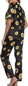 img 1 attached to Comfortable and Stylish Women's Two-Piece Pajama Set: Lightweight Sleepwear with Short Sleeve, Button-Down, and Soft Loungewear for a Cozy Night's Sleep