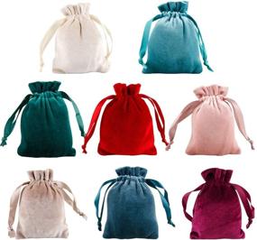 img 4 attached to 🎁 8PCS Soft Jewelry Bags: Flannel Luxury with Velvet Drawstring - Cute & Versatile Gift Bags for Candy, Wedding, and More