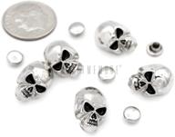 sk02 skull rivets: stylish metal ghost skull rapid rivets for leathercraft logo