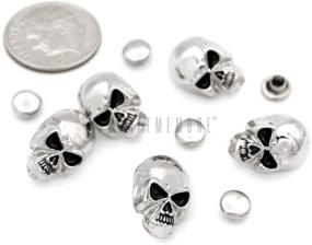 img 4 attached to SK02 Skull Rivets: Stylish Metal Ghost Skull Rapid Rivets for Leathercraft