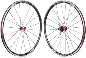 img 4 attached to 🚴 BUCKLOS Road Bike 700c Wheelset, V Brake Aluminum Hub Road Bike Wheels Front 20H Rear 24H Flat Spokes 20mm Clincher wheelset, Quick Release fit for 7-11 Speed Cassette, Bicycle Wheelset