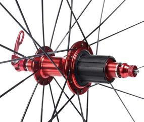 img 2 attached to 🚴 BUCKLOS Road Bike 700c Wheelset, V Brake Aluminum Hub Road Bike Wheels Front 20H Rear 24H Flat Spokes 20mm Clincher wheelset, Quick Release fit for 7-11 Speed Cassette, Bicycle Wheelset