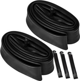 img 1 attached to 🚲 2-Pack Bike Tubes - 24x1.75/1.90/1.95/2.0/2.125 AV32MM Schrader Valve - High-Quality 24-Inch Bicycle Tubes Compatible with 24x1.75, 24x1.90, 24x1.95, 24x2.0, 24x2.10, 24x2.125 Mountain Bike Tire Tubes