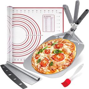 img 4 attached to Pizza Peel Aluminum Foldable Silicone
