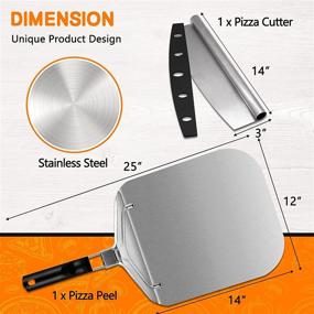 img 3 attached to Pizza Peel Aluminum Foldable Silicone