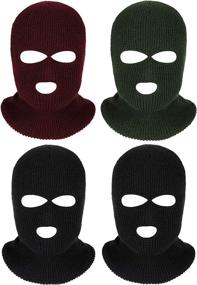 img 4 attached to Pieces 3 Hole Cover Winter Balaclava Outdoor Recreation for Climbing