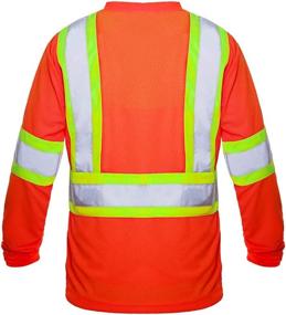 img 2 attached to 🔶 High-Visibility FONIRRA Orange Safety Sleeves T Shirt: Stay Safe and Be Seen!