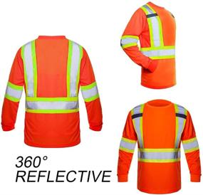 img 1 attached to 🔶 High-Visibility FONIRRA Orange Safety Sleeves T Shirt: Stay Safe and Be Seen!