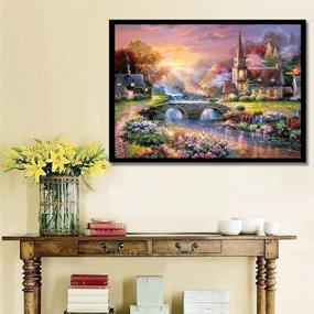 img 3 attached to Fipart 5D DIY Diamond Painting Cross Stitch Craft Kit for Living Room Decoration - Cabin Design