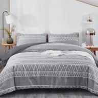 atarashi comforter geometric pattern 90x90inches logo