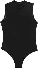 img 1 attached to Aiihoo Classic Gymnastic Sleeveless Bodysuit