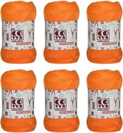 🧶 kachvi 100% cotton 8/4 ply oeko-tex certified yarn thread balls - perfect for knitting, crochet, and home decor - pack of 6 solid colors (orange) logo