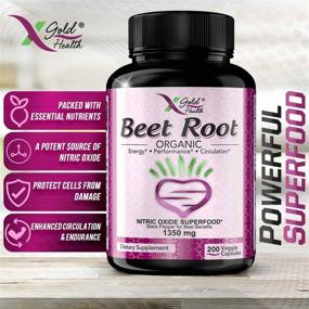 img 1 attached to Superior Organic Beet Root Powder 1350mg - Boost Circulation, Heart Health, 🌱 and Power Performance with Natural Nitrates and Black Pepper - 200 Veggie Caps