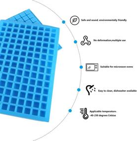 img 2 attached to 🍬 DIFENLUN Silicone Candy Molds: 2-Pack, 126-Cavity Mini Square Chocolate, Gummy, Jelly, Truffle, Praline, Caramel, & Ice Cube Tray Molds - High-Quality & Versatile!