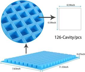 img 1 attached to 🍬 DIFENLUN Silicone Candy Molds: 2-Pack, 126-Cavity Mini Square Chocolate, Gummy, Jelly, Truffle, Praline, Caramel, & Ice Cube Tray Molds - High-Quality & Versatile!