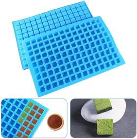 img 3 attached to 🍬 DIFENLUN Silicone Candy Molds: 2-Pack, 126-Cavity Mini Square Chocolate, Gummy, Jelly, Truffle, Praline, Caramel, & Ice Cube Tray Molds - High-Quality & Versatile!