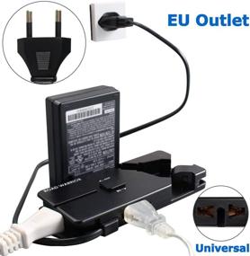 img 3 attached to 🔌 ROAD WARRIOR RW47BK: Slim Universal Power Strip with European Plug & EU to US Adapter