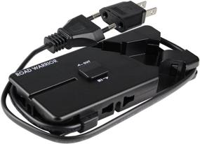 img 4 attached to 🔌 ROAD WARRIOR RW47BK: Slim Universal Power Strip with European Plug & EU to US Adapter