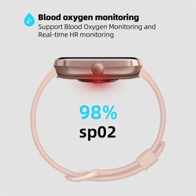 img 2 attached to 🌸 Smart Watch, Fitness Tracker with Heart Rate & Sleep Monitoring, Bluetooth Activity Tracker with Touch Screen, 5ATM Water Resistant, Music Control, Pedometer & Calorie Tracking, SMS & Call Notifications for Women & Men, Compatible with Android & iOS - Pink