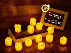 img 4 attached to 🕯️ Flameless Votive Candles with Timer – 12-Pack Battery Operated Candles for Wedding, Valentine's Day, Christmas, Halloween Decorations