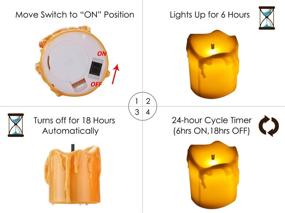 img 1 attached to 🕯️ Flameless Votive Candles with Timer – 12-Pack Battery Operated Candles for Wedding, Valentine's Day, Christmas, Halloween Decorations