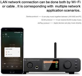 img 1 attached to 🎧 Enhanced Sound Experience: SMSL DP3 DSD HiFi Headphone Amplifier with Turntable, WiFi, and Hard Disk Music Player