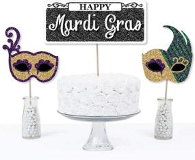 img 2 attached to Mardi Gras Masquerade Centerpiece Toppers