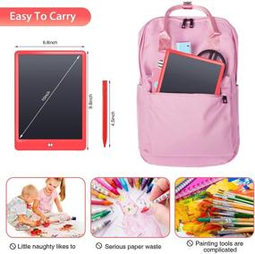 img 2 attached to 10 Inch Colorful LCD Writing Tablet Drawing Board for Girls: Ideal Christmas Birthday Gift for Ages 3-7, Erasable Doodle Board Toddler Learning Toys