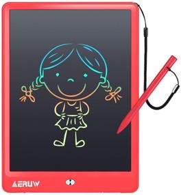 img 4 attached to 10 Inch Colorful LCD Writing Tablet Drawing Board for Girls: Ideal Christmas Birthday Gift for Ages 3-7, Erasable Doodle Board Toddler Learning Toys
