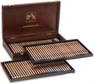 🖍️ caran d'ache luminance colored pencil sets - set of 80 in wooden box for creative art materials (6901.476) logo