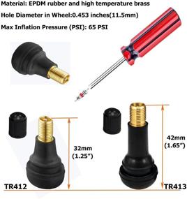 img 2 attached to 🔧 Dr.Roc Демонтажные лопатки для шин мотоциклов, газонокосилок - Набор инструментов для замены шин с сумкой. Включает 3 шт. штоки для шин размером 14,5 дюймов и 1 шт. инструмента для снятия клапанов (черный).