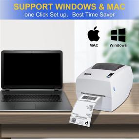 img 2 attached to 🏷️ Efficient Thermal Label Printer: Tapsin 4x6 for Shipping, Compatible with Amazon, eBay, Etsy & FedEx, One-Click Setup on Windows and Mac