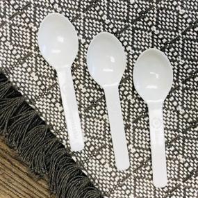 img 2 attached to 🌽 Corn Starch Tasting Spoons - 200 Pack of Compostable, Biodegradable, Non-GMO Utensils - 3 Inch Size