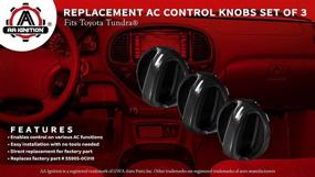 img 3 attached to 🔴 AC Climate Control Knob Set of 3 - Replacement for Toyota Tundra 2000-2006 - Replaces OEM 55905-0C010, 559050C010 - Air Conditioner Switch Replacement