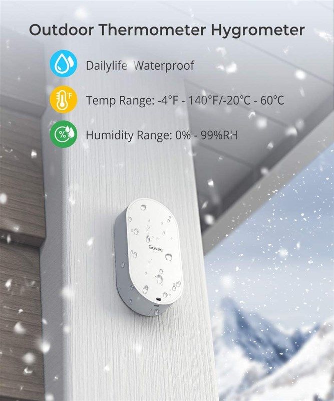Govee WiFi Thermometer Hygrometer, Wireless Digital Indoor Temperature  Gauge Humidity Monitor with App Alerts, for Home, Greenhouse, Basement,  Pets, 3