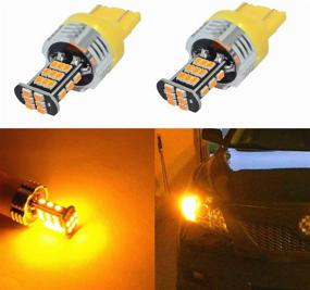 img 4 attached to 🚦 Alla Lighting Super Bright 7440 7443 LED Turn Signal Light Bulbs - 2000 Lumens 7440 7442 7444 7443 LED Bulb - 3020 30-SMD 7440 7443 LED Lights Bulbs in Amber Yellow - Blinker Lights Replacement Ideal for Cars and Trucks