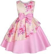 stylish nssmwttc floral print formal dresses: 👗 ideal for kids pageant party dressing (2-9t girls) logo