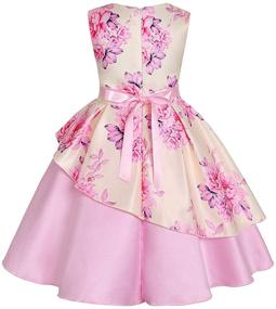 img 3 attached to Stylish NSSMWTTC Floral Print Formal Dresses: 👗 Ideal for Kids Pageant Party Dressing (2-9T Girls)