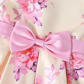 img 2 attached to Stylish NSSMWTTC Floral Print Formal Dresses: 👗 Ideal for Kids Pageant Party Dressing (2-9T Girls)