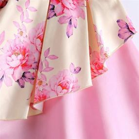 img 1 attached to Stylish NSSMWTTC Floral Print Formal Dresses: 👗 Ideal for Kids Pageant Party Dressing (2-9T Girls)