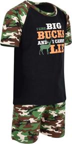 img 1 attached to 🦌 Father's Day Outfit: Trendy Camo Hunting Short Set for Unique Baby Boys Who Love Big Bucks!