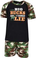 🦌 father's day outfit: trendy camo hunting short set for unique baby boys who love big bucks! logo