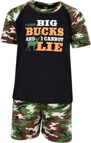 img 4 attached to 🦌 Father's Day Outfit: Trendy Camo Hunting Short Set for Unique Baby Boys Who Love Big Bucks!